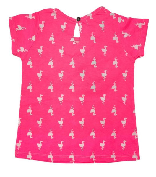 Frills T Shirt - Flamingo