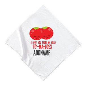 I love you from my head TOMATOES Muslin Square