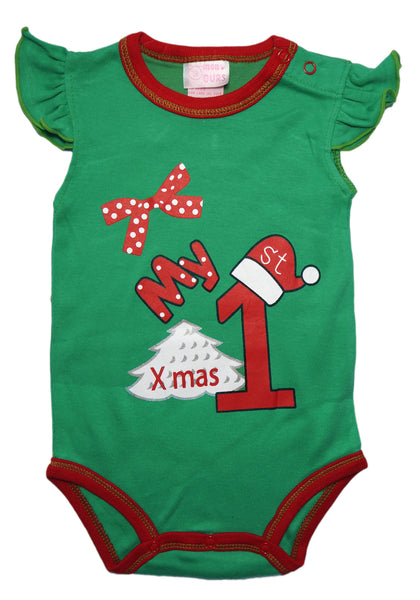 My First Christmas - Baby Girl Romper Set