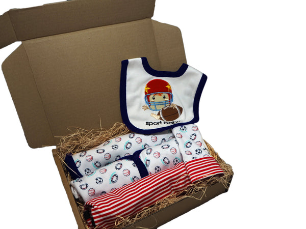 Little Miracle 5 Piece Starter Box- Sports Baby