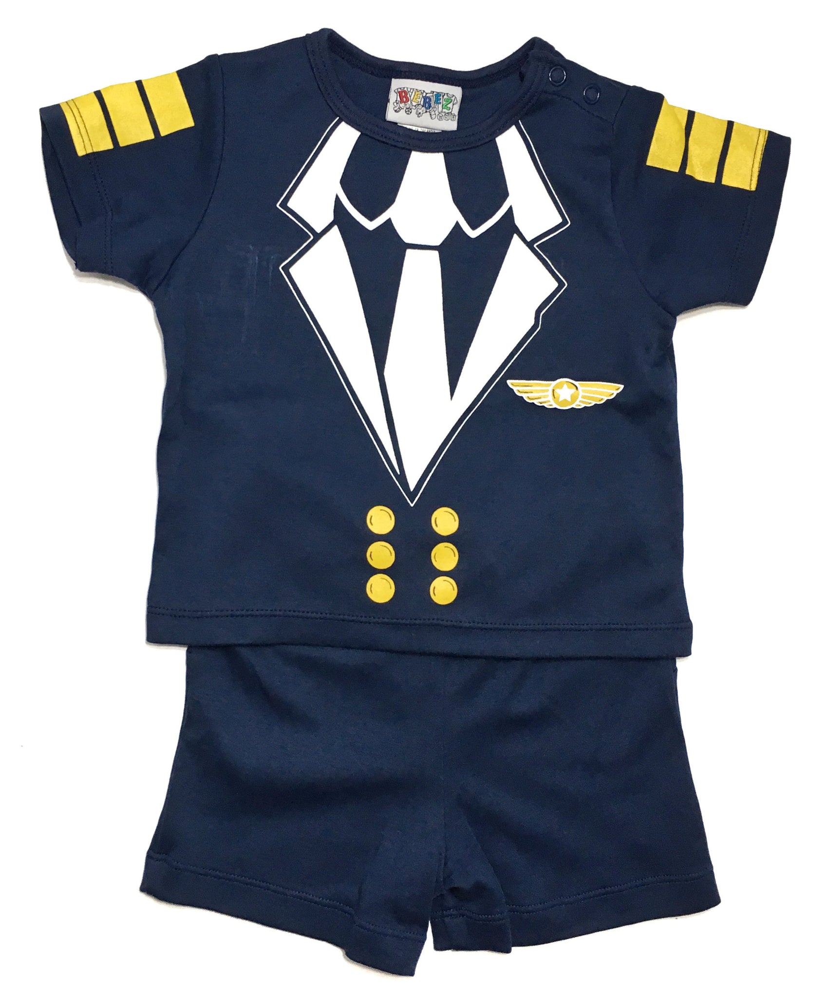 2 Piece Pilot Suit - Navy Blue