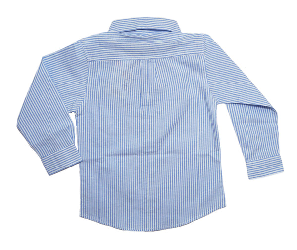 Light Blue Striped Long Sleeved Shirt