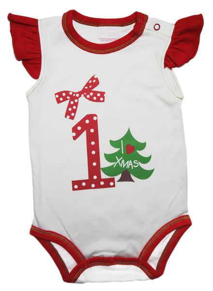 Baby Girl My First Christmas - Romper Set