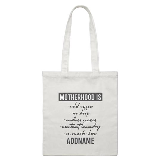 Funny Mum quotes Motherhood Canvas Bag