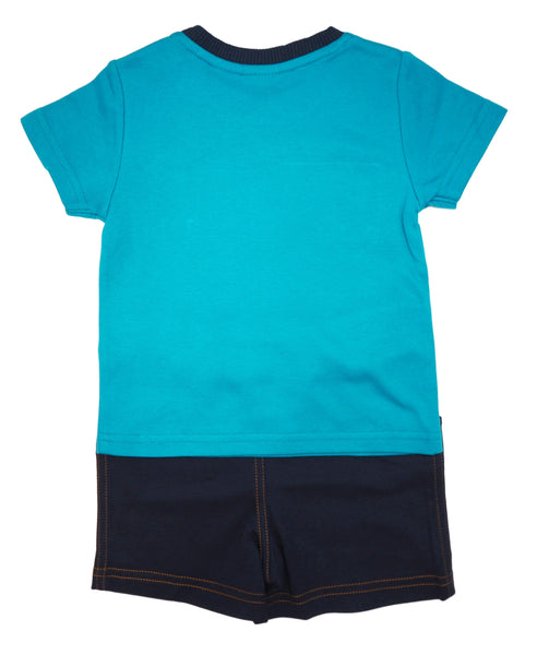 Blue Dinosaur - Shirt Shorts Set