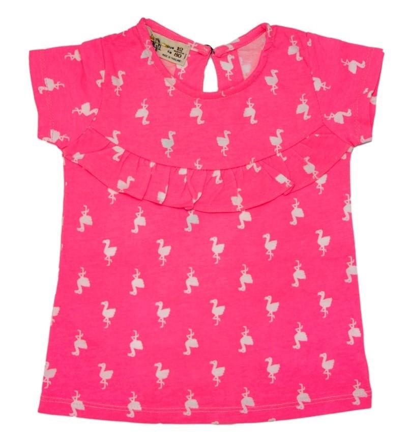 Frills T Shirt - Flamingo
