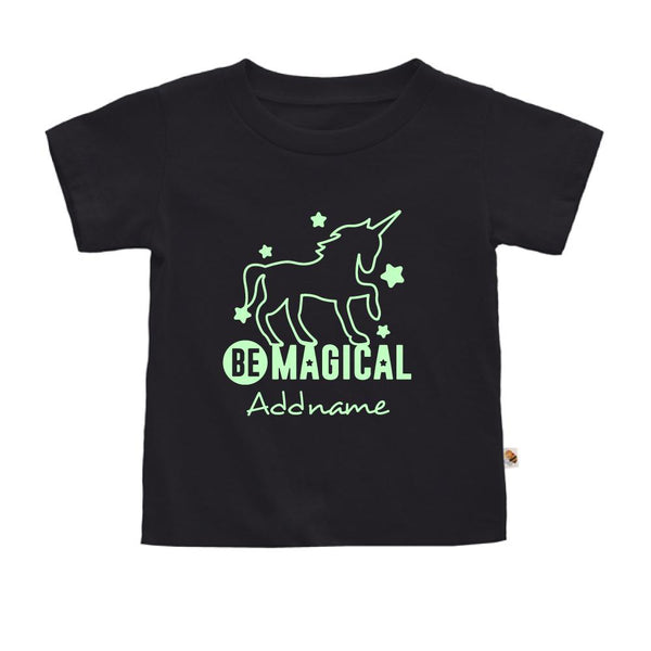 Magical Unicorn Glow in the Dark Customizable Kids Tee