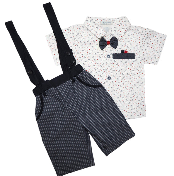 Triangle Shirt + Suspenders Set